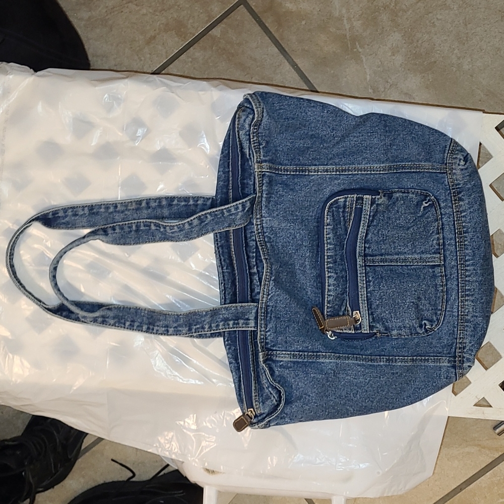 Women's blue Jean handbag / Carryall